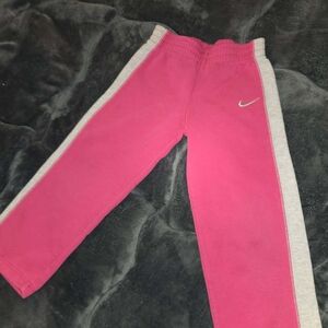 Nike Kids Pink and Gray Joggers